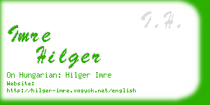 imre hilger business card